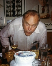 John Roderick celebrating his birthday at Paul's house, early 1990s.