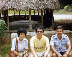 Paul with Fusa and Felix Moos in Hawaii, early 1970s.