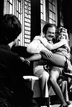 Young Frank watches Middle Frank carousing with a showgirl.