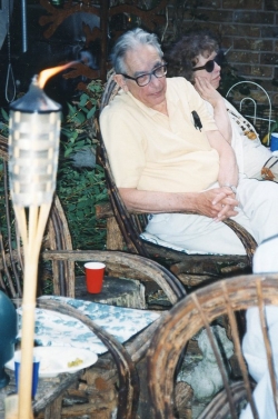 Jack and Mary Davidson at Paul's garden party, 8 June 1998.