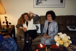 Jane Garrett and Mary Davidson at one of Paul's parties.