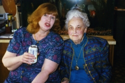 Nan Scott and Virgie Edwards at one of Paul's garden parties.