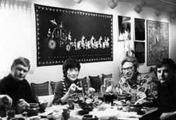 Grant's dinner party for Felix and Fusa Moos, mid-1970s.