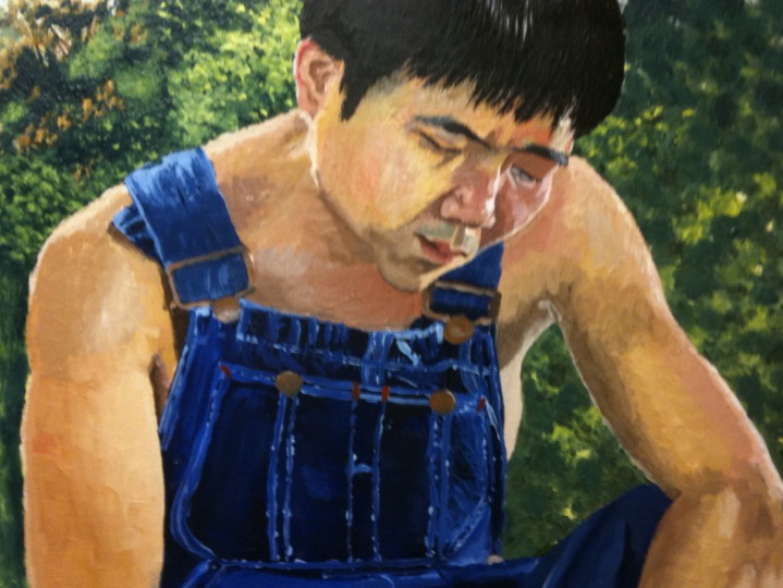 Painting of <b>Paul</b> by <b>Kevin Courtney</b>, 1975. - kevin-courtney-painting