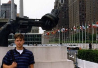 Doyle Haverfield at Rockefeller Plaza in NYC, summer of 1990.