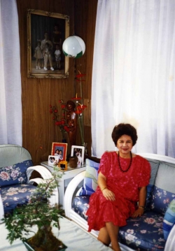 Mom in her sitting room in Sta. Mesa house, late-1980s.
