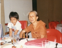 Auntie Diana with Victor's daughter in Manila, circa 1980s.