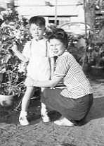 Paul with Mom in Luneta Park, 1948.