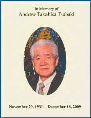 Program for Andrew Tsubaki memorial.
