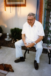 Ed Grier at one of Paul's garden parties, late 1980s.