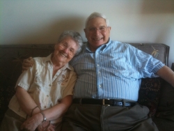Visiting Beatrice Wright in Madison.