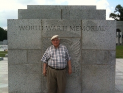 Grant Goodman at World War II Memorial in Washington DC, July 2, 2009.
