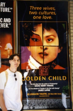 Michael Senften in Shubert Alley in New York, 2000.