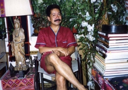 Reynaldo Alejandro in his NYC apartment, mid-1980s.