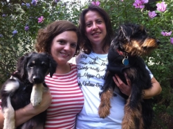 The Two Marys with Happy Puppies.
