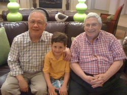 Jonathan Crespy visiting the old folks at home.