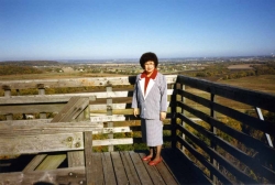 Mom at Wells Overlook, mid-1980s.