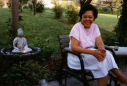 Nobleza Lande at one of Paul's garden parties.