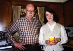 Sandy Cook and Iris Smith Fischer at one of Paul's parties.