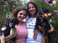 The Two Marys with Happy Puppies.