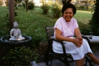 Nobleza Lande at one of Paul's garden parties.