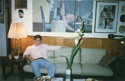 Don in family room on Pamela Lane, mid-1980s.