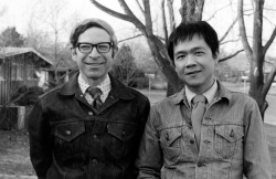 Grant Goodman and Paul in Andrew Tsubaki's front yard, 1976.