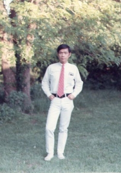 Paul in backyard at 1108 Avalon Rd., 1970.