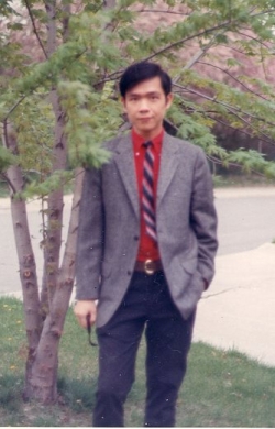 Paul in front yard at 1108 Avalon Rd., 1970.