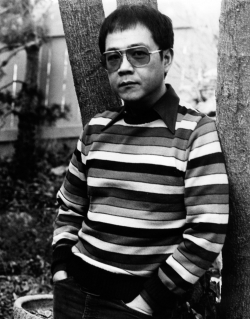 Paul in backyard of house on Pamela Lane, 1978.
