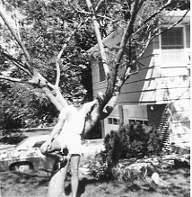 Tony Cius in front yard at 1108 Avalon Rd., 1970.