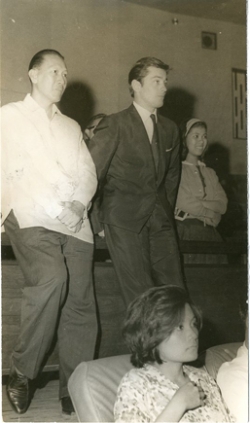 Alain Delon at MGM press conference in Manila. October 1964.