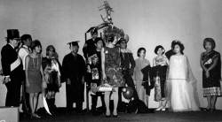 Paul at J. Walter Thompson Co. Christmas costume party, 1965.
