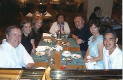 The Elliotts with the Lims and Yulos in Manila, summer 2004.