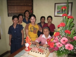 Mom with household help, 27 Sept 2010.