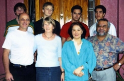 The Salvosas with their American tenants in Baguio, 2005.