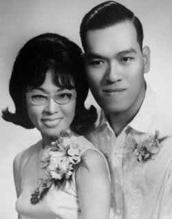 Sister Betty and Pablo's wedding photo, late 1950s.