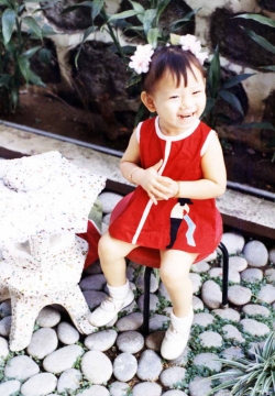Debbie in house on Pina Ave., mid-1960s.