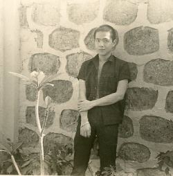 Paul at friend's pool party, early 1960s.