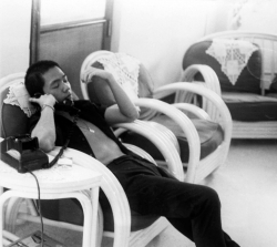 Paul at home in living room.