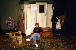 Kaye Miller designed and built the set for Topple the World, 1995.