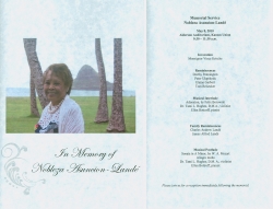 Program for Nobleza Asuncion-Lande memorial.