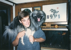Don Dinwiddie in family room, 1986.