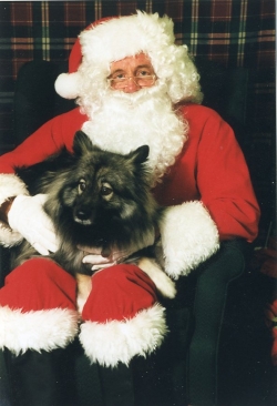 Imelda with Santa, 1985.
