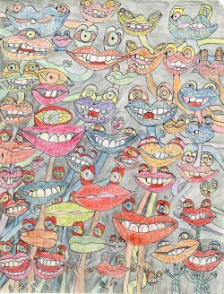 Drawing by John William in prison, 1990.