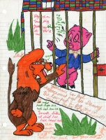 Drawing by John William in prison, 1990.
