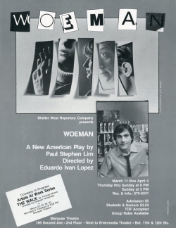 Flyer for Off-Broadway production.